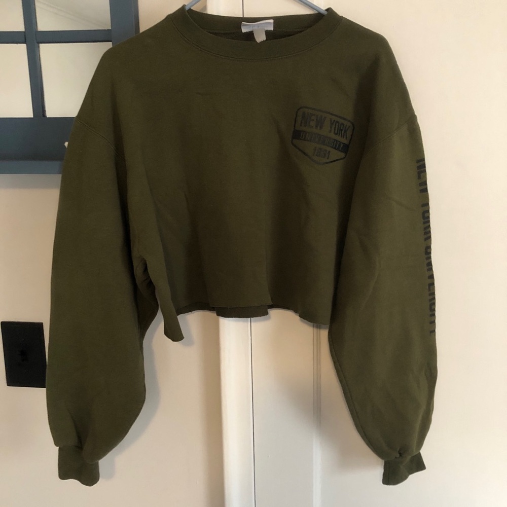 Champion NYU Cropped Sweatshirt